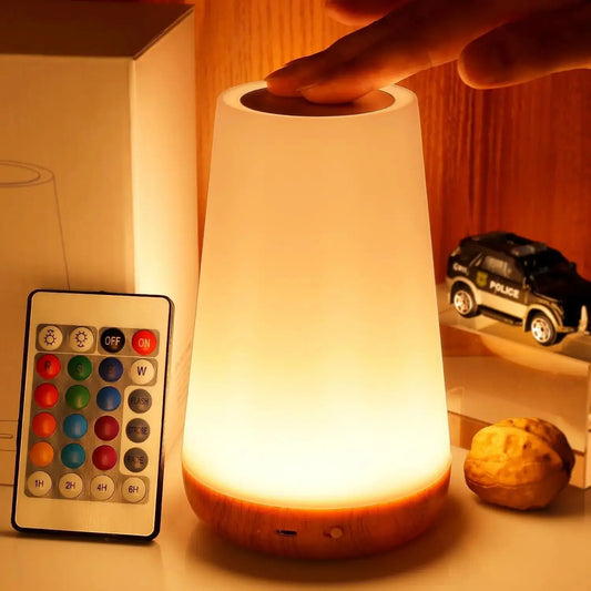 Lampe de chevet LED Multifonctionnelle - 13 Couleurs, 5 Luminosités, 3 Modes, Tactile & Télécommande Lampadia