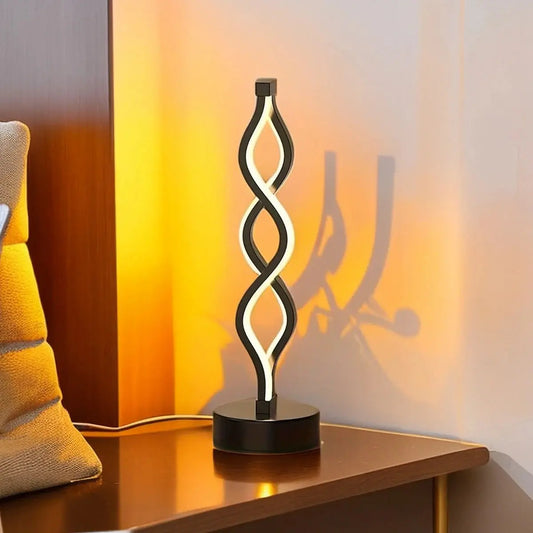 Lampe de chevet LED à Spirale Ondulée - Design - Moderne Lampadia