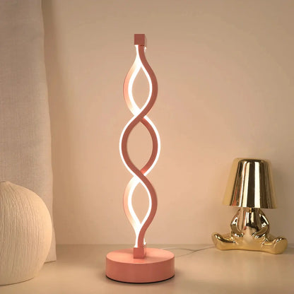 Lampe de chevet LED à Spirale Ondulée - Design - Moderne Lampadia