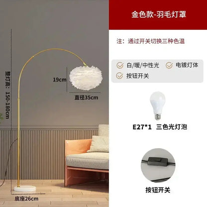 Lampe de chevet - Lampadaire Arc Moderne - E27, LED, Intensité Variable, 11-15W, 90-260V, Multi-Couleurs Lampadia