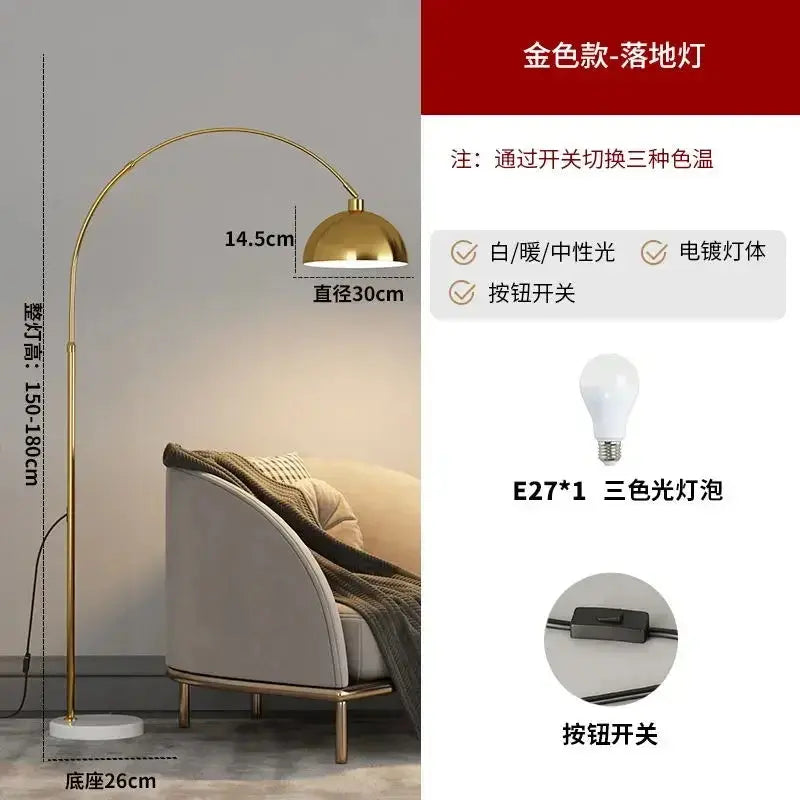 Lampe de chevet - Lampadaire Arc Moderne - E27, LED, Intensité Variable, 11-15W, 90-260V, Multi-Couleurs Lampadia