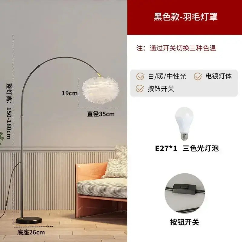 Lampe de chevet - Lampadaire Arc Moderne - E27, LED, Intensité Variable, 11-15W, 90-260V, Multi-Couleurs Lampadia
