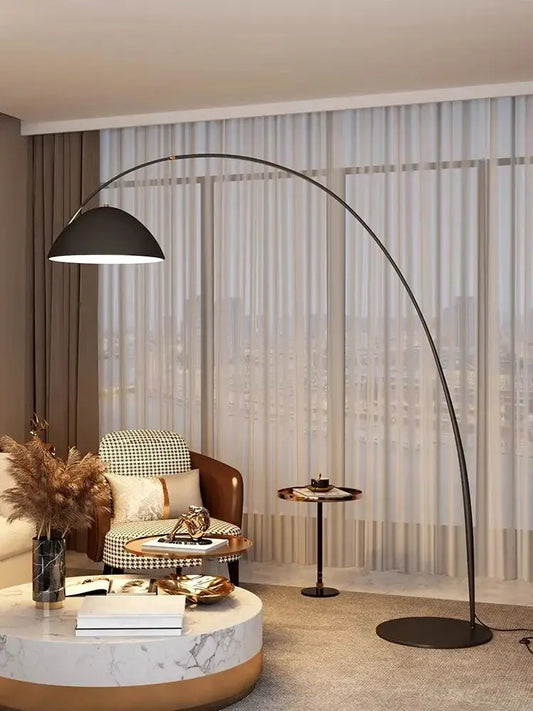 Lampe de chevet - Lampadaire Arc Moderne (Design "Fishing Lamp", LED Intégrée, Ajustable) Lampadia