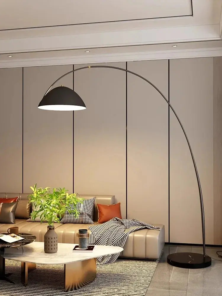 Lampe de chevet - Lampadaire Arc Moderne (Design "Fishing Lamp", LED Intégrée, Ajustable) Lampadia
