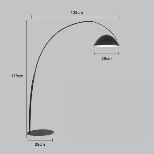 Lampe de chevet - Lampadaire Arc Moderne (Design "Fishing Lamp", LED Intégrée, Ajustable) Lampadia