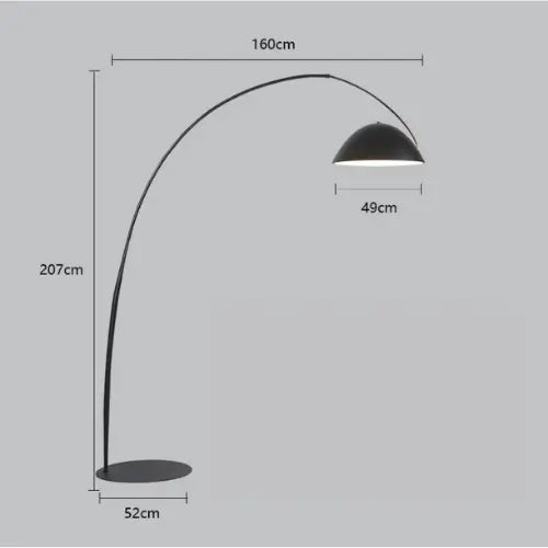 Lampe de chevet - Lampadaire Arc Moderne (Design "Fishing Lamp", LED Intégrée, Ajustable) Lampadia