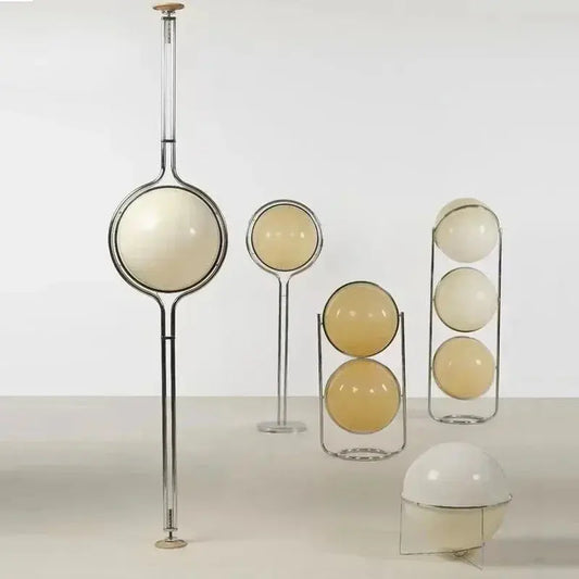 Lampe de chevet - Lampadaire Ball Light (Design DELORD, Sphère Acrylique, Style Art Déco) Lampadia