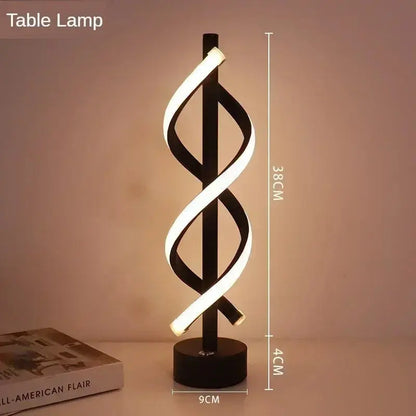 Lampe de chevet - Lampadaire LED Minimaliste Créatif Design Géométrique Ligne, Tactile Lampadia