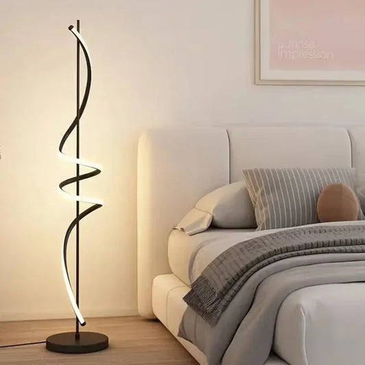 Lampe de chevet - Lampadaire LED Moderne - Design Spiralé, Tricolore Lampadia