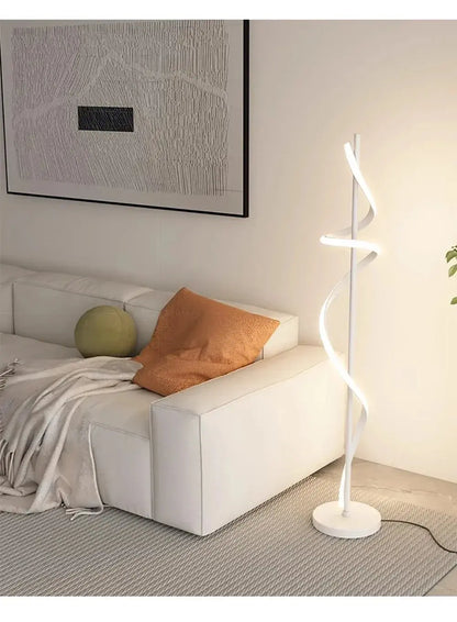 Lampe de chevet - Lampadaire LED Moderne - Design Spiralé, Tricolore Lampadia