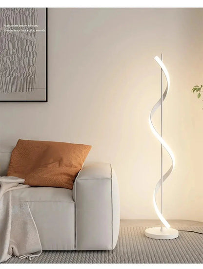 Lampe de chevet - Lampadaire LED Moderne - Design Spiralé, Tricolore Lampadia