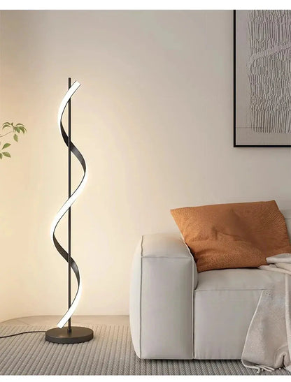 Lampe de chevet - Lampadaire LED Moderne - Design Spiralé, Tricolore Lampadia