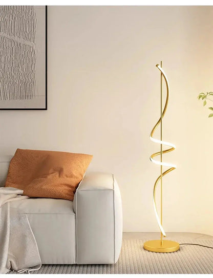 Lampe de chevet - Lampadaire LED Moderne - Design Spiralé, Tricolore Lampadia