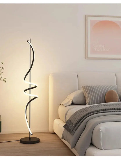 Lampe de chevet - Lampadaire LED Moderne - Design Spiralé, Tricolore Lampadia