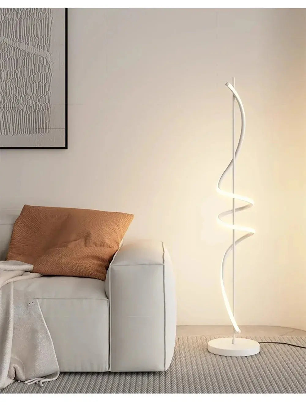 Lampe de chevet - Lampadaire LED Moderne - Design Spiralé, Tricolore Lampadia