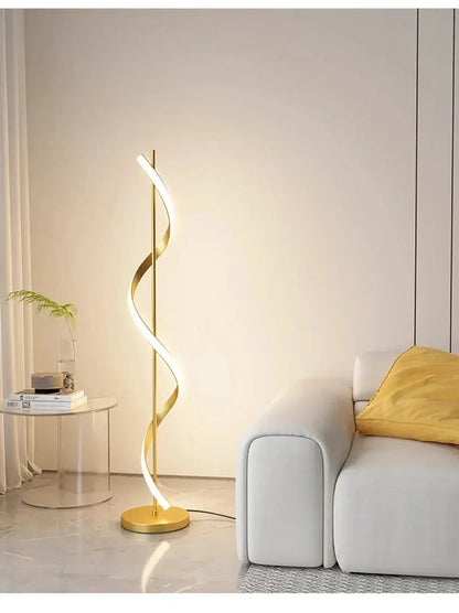 Lampe de chevet - Lampadaire LED Moderne - Design Spiralé, Tricolore Lampadia