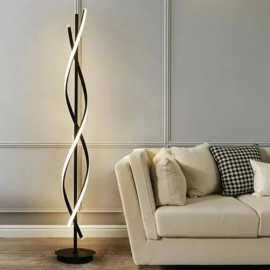 Lampe de chevet - Lampadaire LED Postmoderne Nordique (Design Rotatif, Noir/Blanc, Tactile) Lampadia