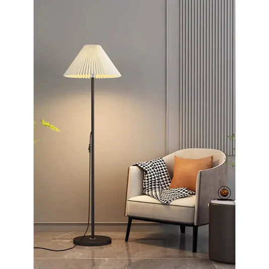 Lampe de chevet - Lampadaire Moderne - Abat-jour Plissé, E27, LED, Intensité Variable, 6-10W, 90-260V Lampadia