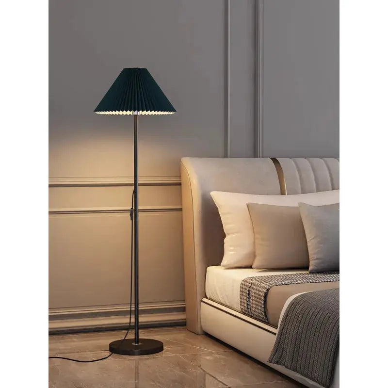 Lampe de chevet - Lampadaire Moderne - Abat-jour Plissé, E27, LED, Intensité Variable, 6-10W, 90-260V Lampadia