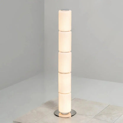 Lampe de chevet - Lampadaire Moderne en Verre et Métal (Design Empilé, LED) Lampadia