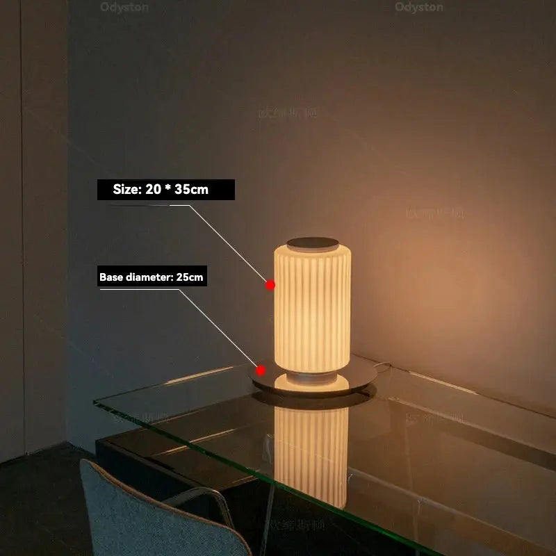 Lampe de chevet - Lampadaire Moderne en Verre et Métal (Design Empilé, LED) Lampadia