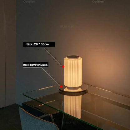 Lampe de chevet - Lampadaire Moderne en Verre et Métal (Design Empilé, LED) Lampadia