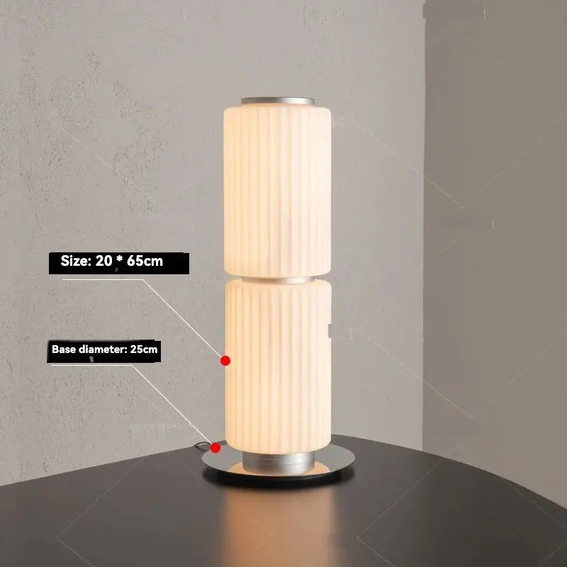 Lampe de chevet - Lampadaire Moderne en Verre et Métal (Design Empilé, LED) Lampadia