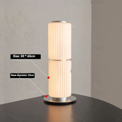 Lampe de chevet - Lampadaire Moderne en Verre et Métal (Design Empilé, LED) Lampadia