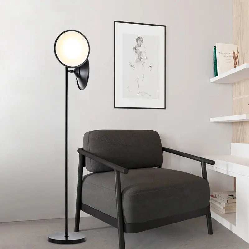 Lampe de chevet - Lampadaire Rétro Américain - 41-50W, E27, LED, 111-240V, Noir Lampadia