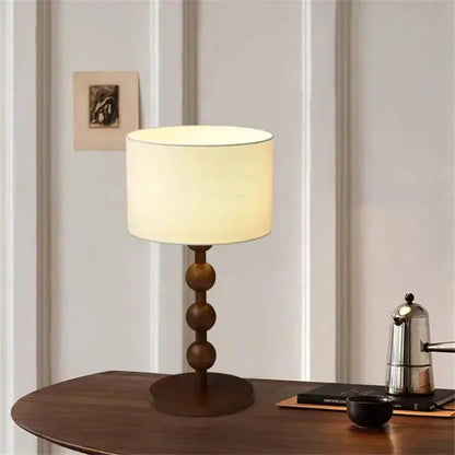 Lampe de chevet - Lampadaire Vintage en Bois et Bambou - Style Japonais, Fait Main Lampadia