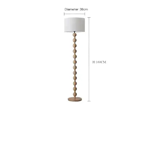 Lampe de chevet - Lampadaire Vintage en Bois et Bambou - Style Japonais, Fait Main Lampadia