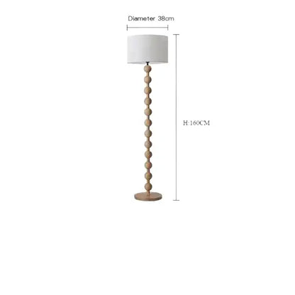 Lampe de chevet - Lampadaire Vintage en Bois et Bambou - Style Japonais, Fait Main Lampadia
