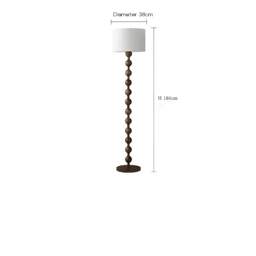 Lampe de chevet - Lampadaire Vintage en Bois et Bambou - Style Japonais, Fait Main Lampadia