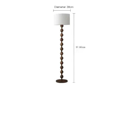 Lampe de chevet - Lampadaire Vintage en Bois et Bambou - Style Japonais, Fait Main Lampadia