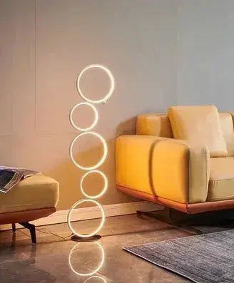 Lampe de chevet - Lampadaire à Anneaux - Intensité Variable, Métal, 11-15W, 90-260V, Design Moderne Lampadia