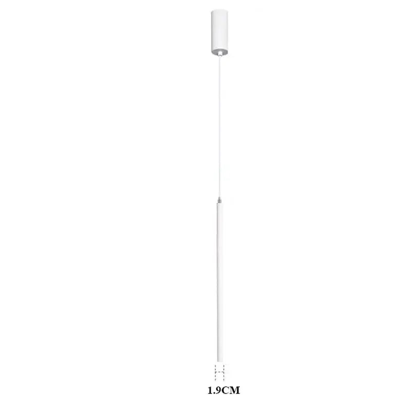 Lampe de chevet - Lustre Suspension LED (Tube Long, Design Moderne, 2cm, Noir/Blanc) Lampadia