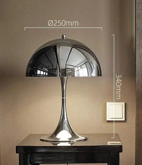 Lampe de chevet - Moderne (Design Panthella, Chrome Poli, LED) Lampadia