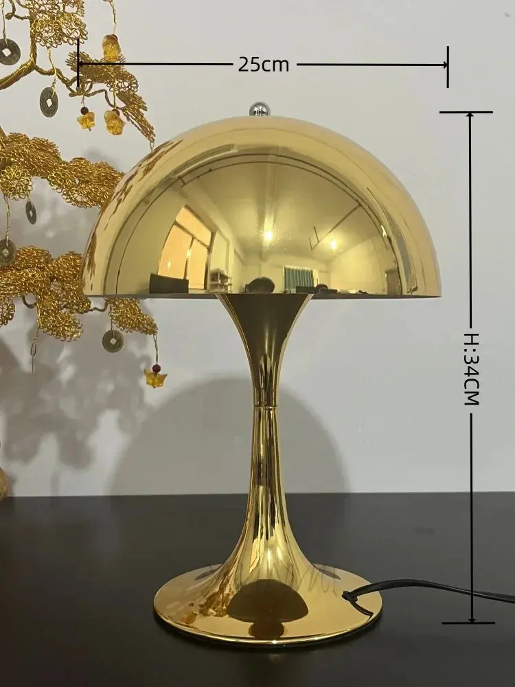 Lampe de chevet - Moderne (Design Panthella, Chrome Poli, LED) Lampadia
