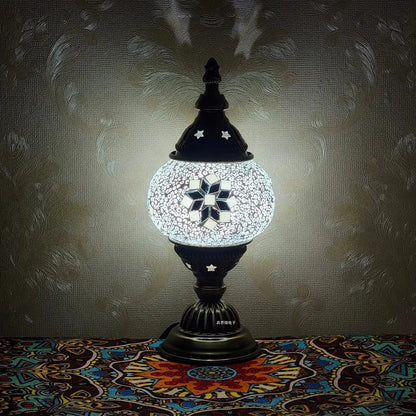 Lampe de chevet - Mosaïque Turque (Style Vintage, LED G9, Vitrail) Lampadia
