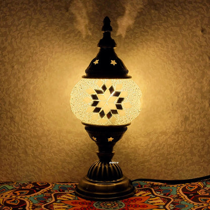 Lampe de chevet - Mosaïque Turque (Style Vintage, LED G9, Vitrail) Lampadia