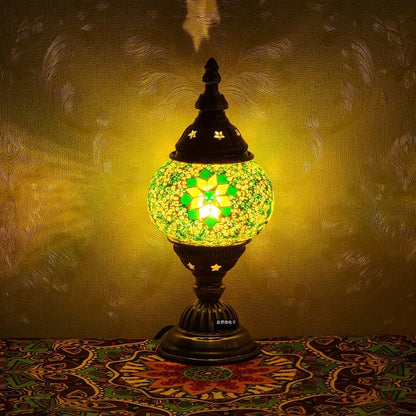 Lampe de chevet - Mosaïque Turque (Style Vintage, LED G9, Vitrail) Lampadia