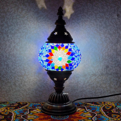 Lampe de chevet - Mosaïque Turque (Style Vintage, LED G9, Vitrail) Lampadia