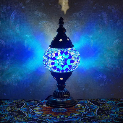 Lampe de chevet - Mosaïque Turque (Style Vintage, LED G9, Vitrail) Lampadia