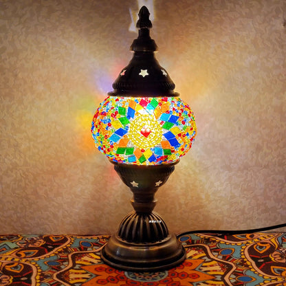 Lampe de chevet - Mosaïque Turque (Style Vintage, LED G9, Vitrail) Lampadia