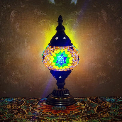 Lampe de chevet - Mosaïque Turque (Style Vintage, LED G9, Vitrail) Lampadia