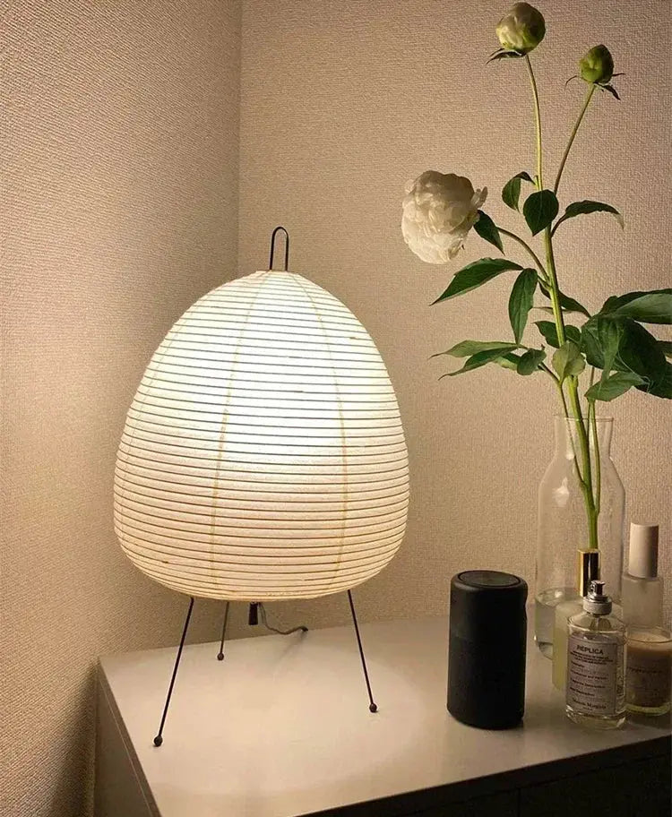 Lampe de chevet - Papier de Riz - Style Wabi Sabi, Vintage Lampa-dia