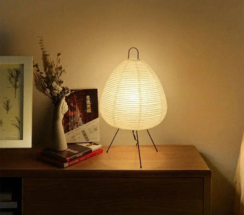 Lampe de chevet - Papier de Riz - Style Wabi Sabi, Vintage Lampa-dia