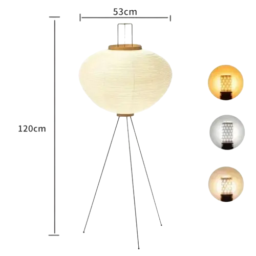 Lampe de chevet - Papier de Riz - Style Wabi Sabi, Vintage Lampa-dia