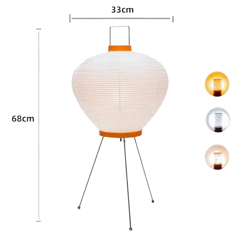 Lampe de chevet - Papier de Riz - Style Wabi Sabi, Vintage Lampa-dia