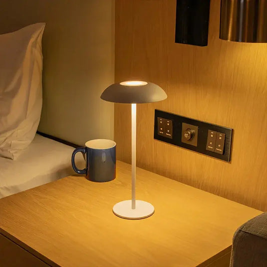 Lampe de chevet - Sans Fil Rechargeable - LED, Tactile, Intensité Variable, 2600mAh, 3000K, 5V Lampadia